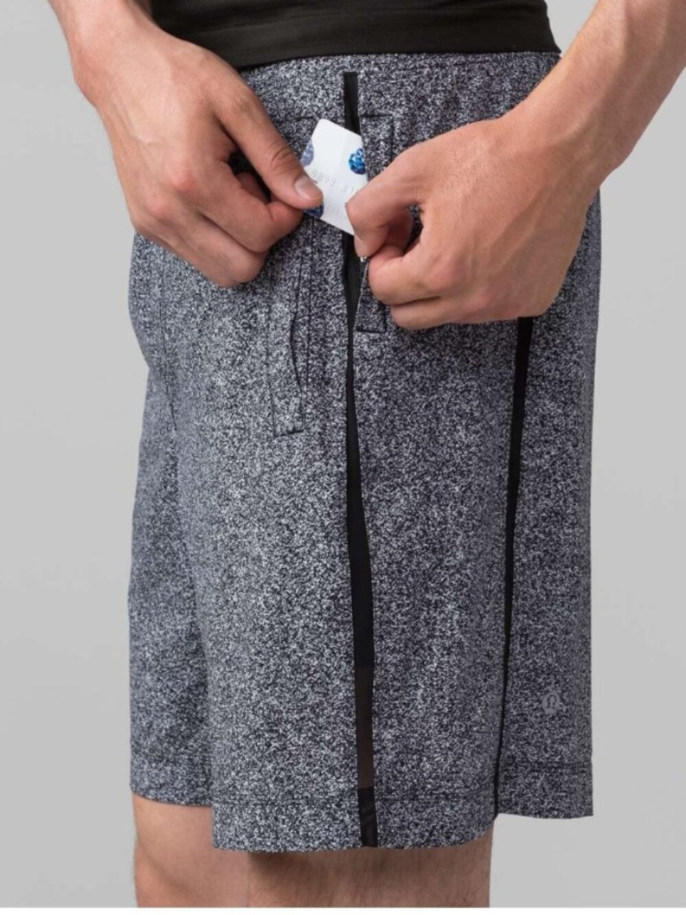 Lululemon Pace Breaker Short 9" Pinweave Alpine White Black - Picture 2 of 13